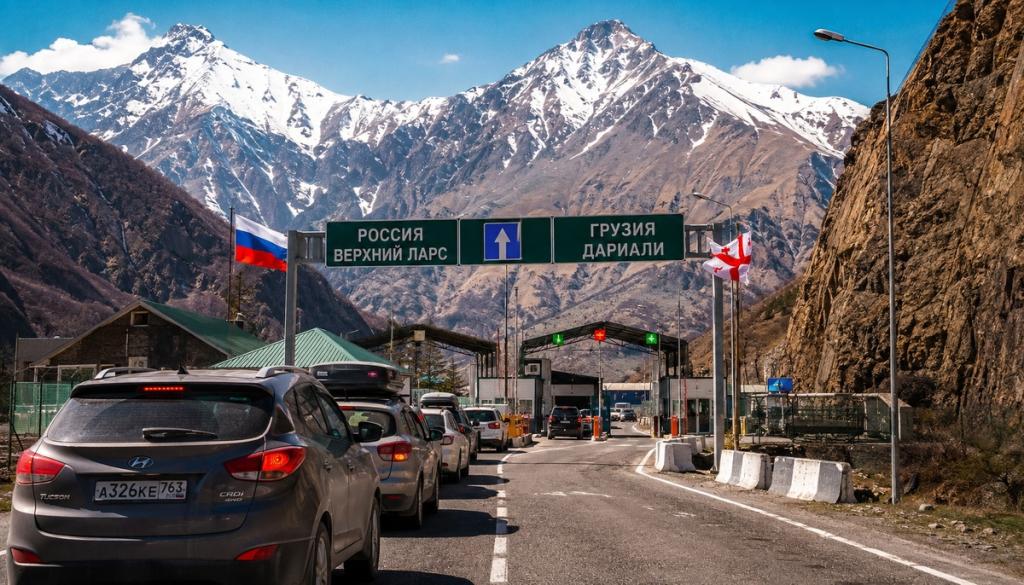 Рекордный поток через Верхний Ларс — за сутки границу пересекли более 20 тысяч россиян